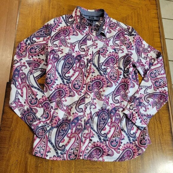 Tommy Hilfiger Tops - Tommy Hilfiger Coupe Classic Paisley Button Down Shirt